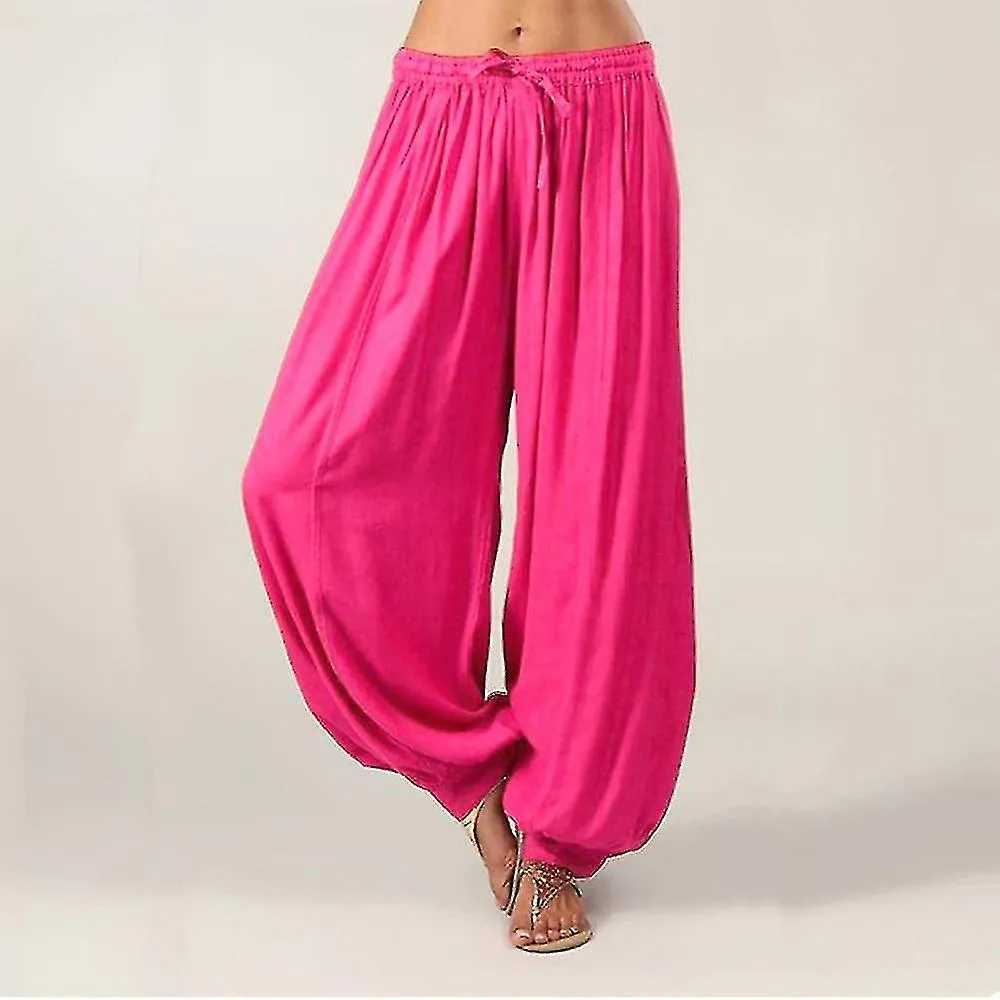 Pantalones de yoga para mujeres con cordón Harén Baggy Zumba Danza del vientre Yoga Bloomers Pantalones Verde Blanco Negro Depor