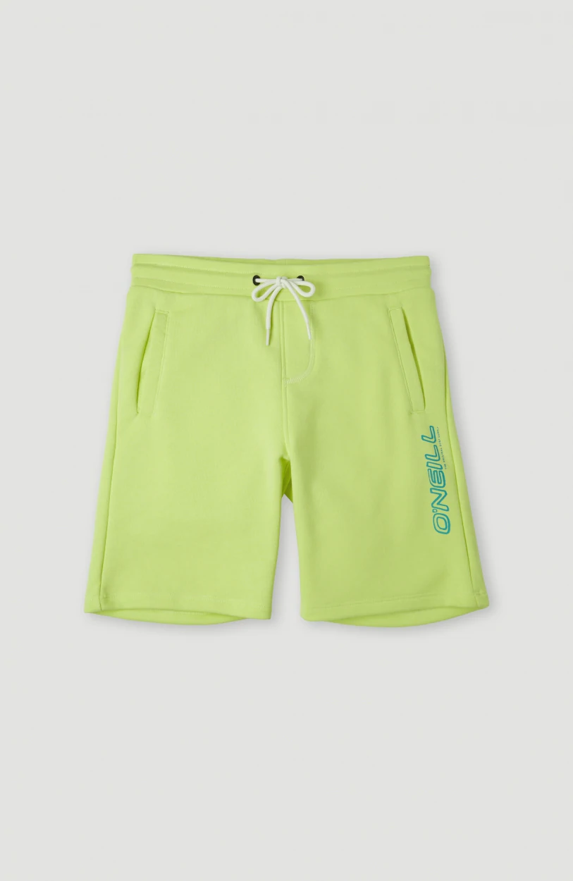Pantalón corto O’NEILL chándal para niño ALL YEAR JOGGER SHORTS LIME Ref. 4700006 verde lima logo pierna