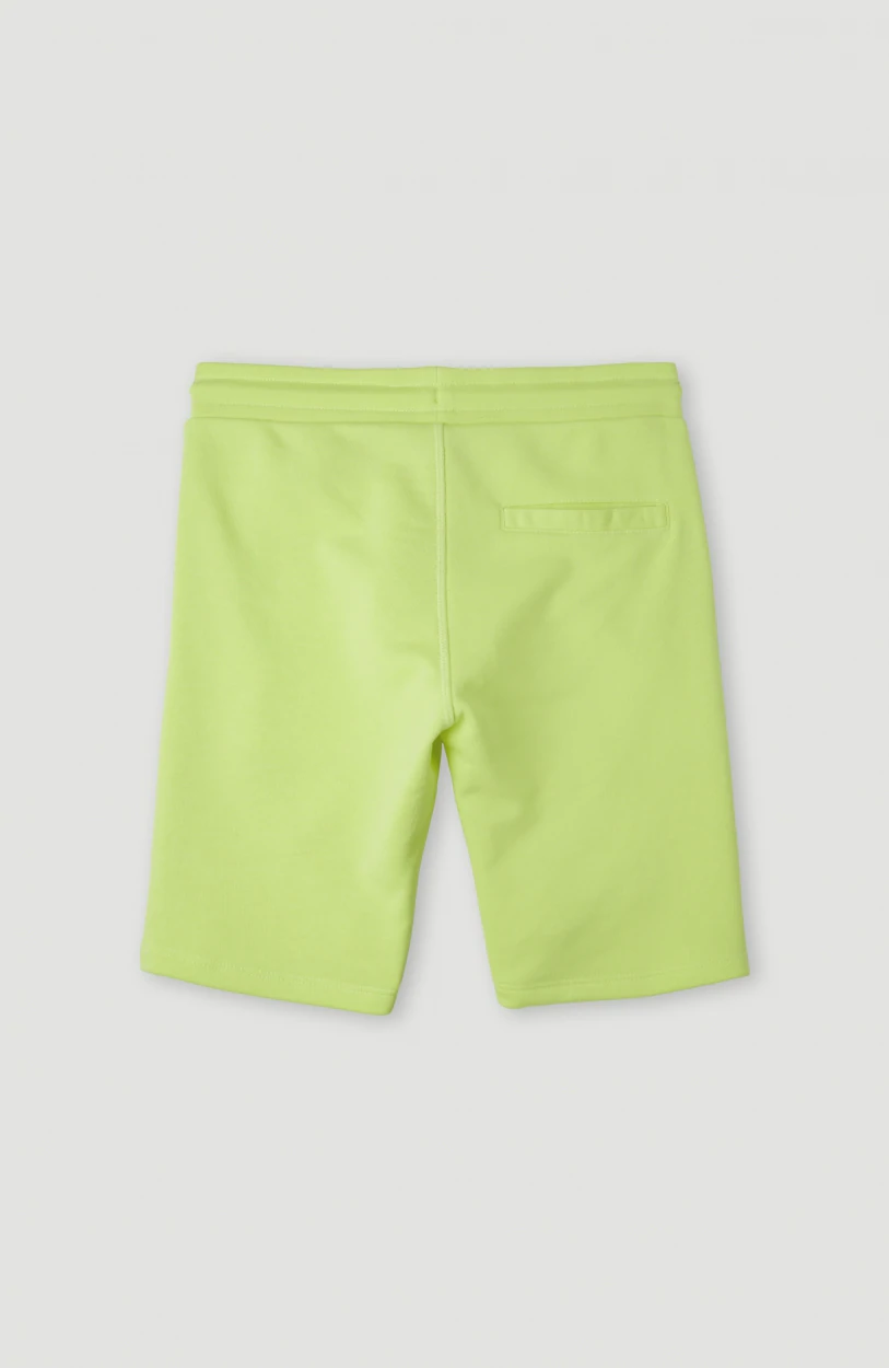 Pantalón corto O’NEILL chándal para niño ALL YEAR JOGGER SHORTS LIME Ref. 4700006 verde lima logo pierna