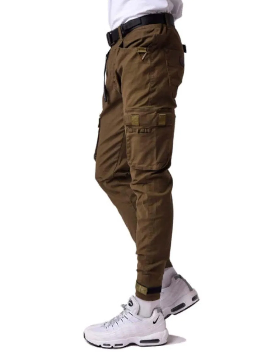 Pantalón ProjectxParis cargo kaki con velcro para hombre