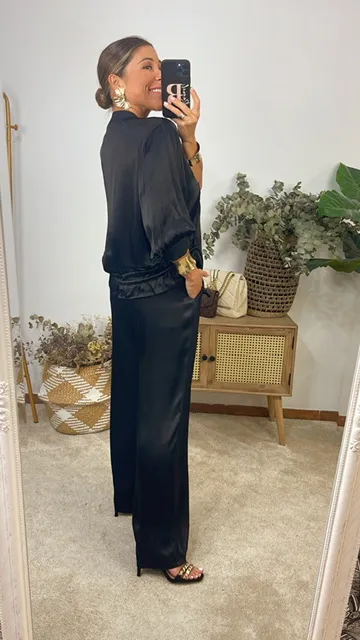 Pantalón Satinado negro