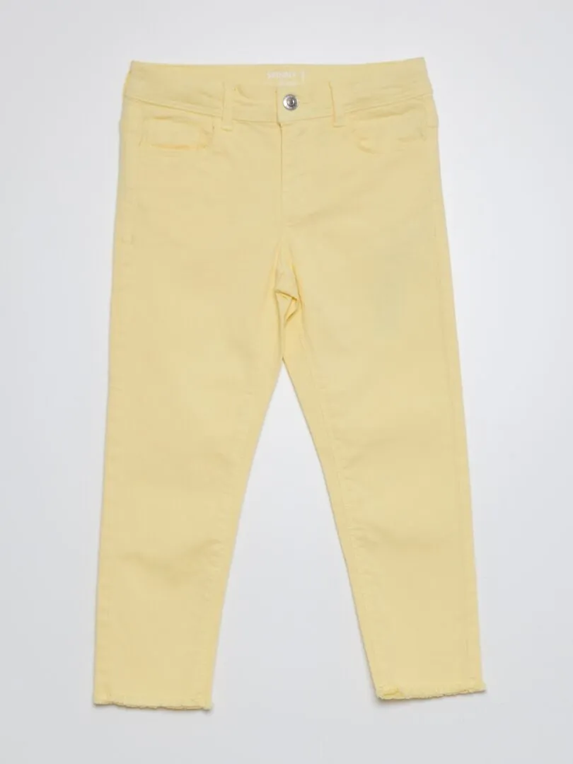 PANTALóN SKINNY DE TIRO ALTO  AMARILLO