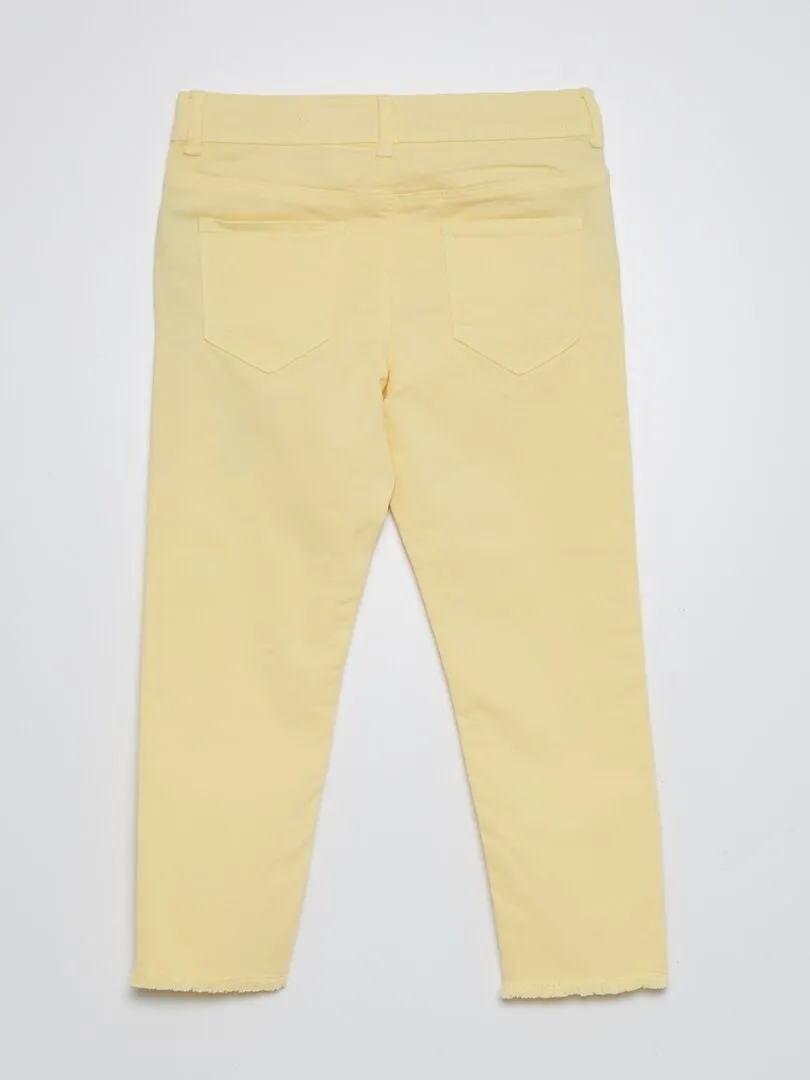 PANTALóN SKINNY DE TIRO ALTO  AMARILLO