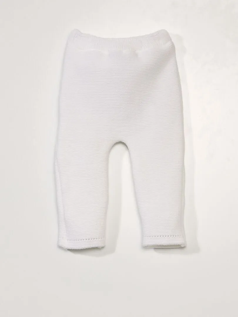 PANTALóN 'LA MANUFACTURE DE LAYETTE'  FABRICADO EN FRANCIA  BLANCO