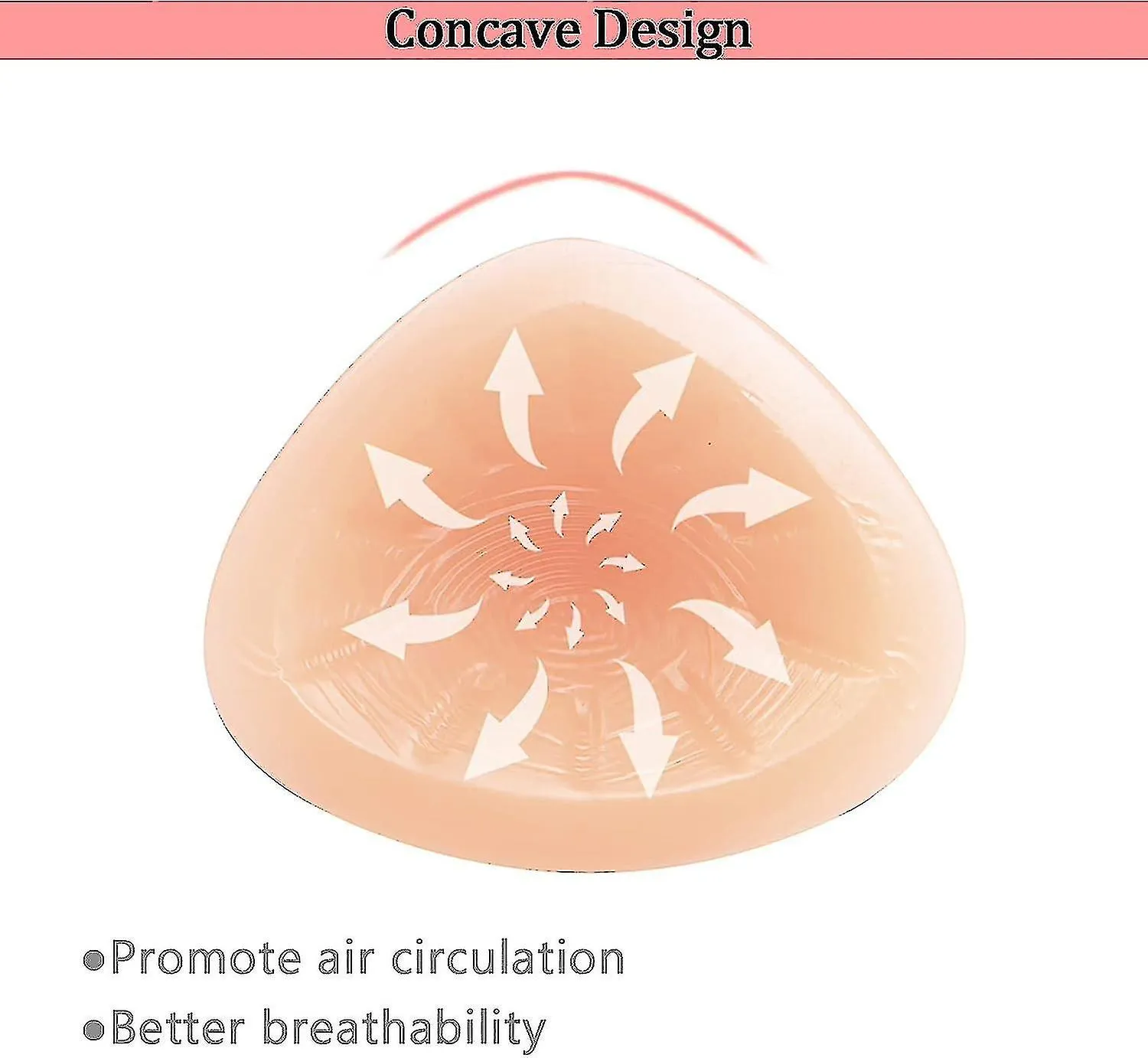 Par de silicona Forma mamaria Forma de forma triangular Mastectomía Prótesis Bra Enhancer Insertos A B C D E F G Copas