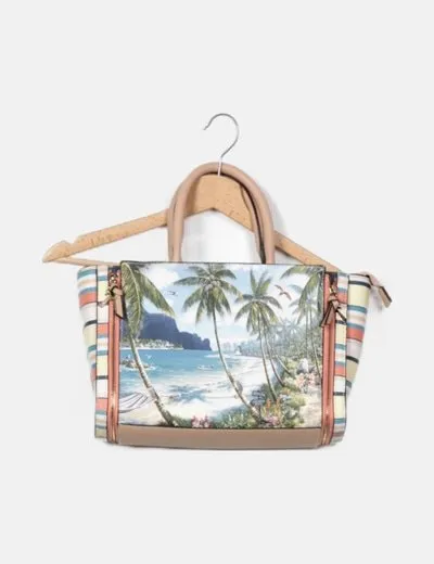 Parfois Bolso de hombro estampado multicolor