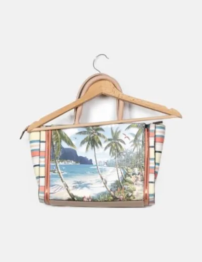Parfois Bolso de hombro estampado multicolor