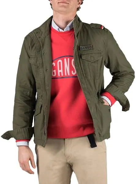 parka el ganso field verde para hombre