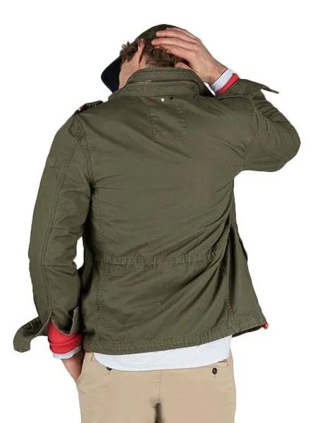 parka el ganso field verde para hombre