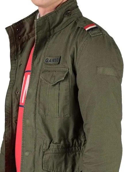 parka el ganso field verde para hombre