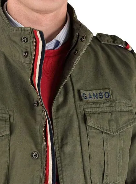 parka el ganso field verde para hombre