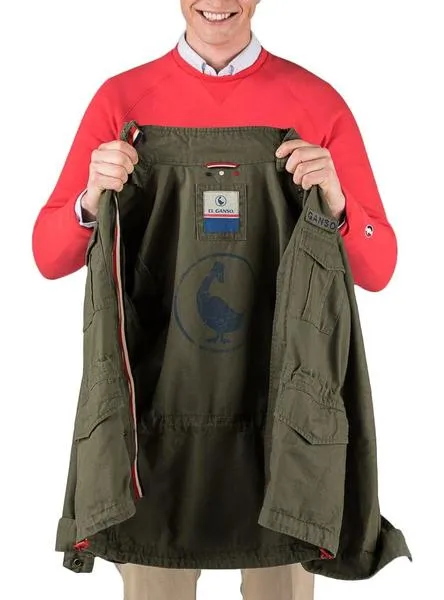 parka el ganso field verde para hombre