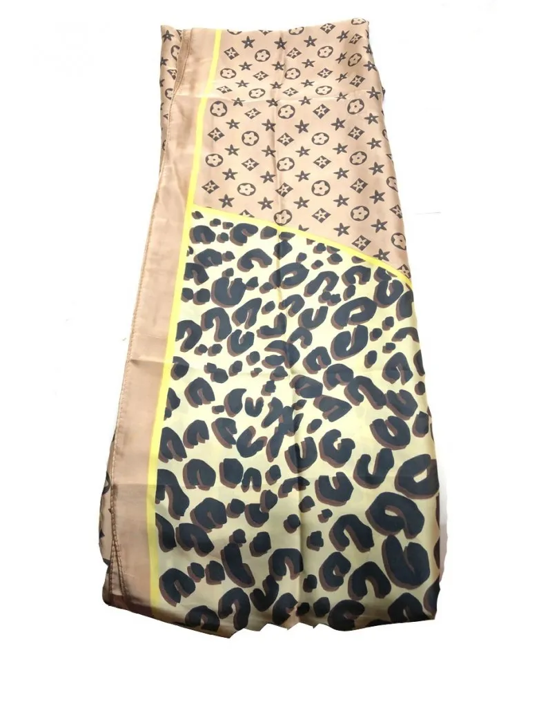PAÑUELOS Y FULARES CAMEL CON MOTA LEOPARDO VENTA ONLINE Y MADRID