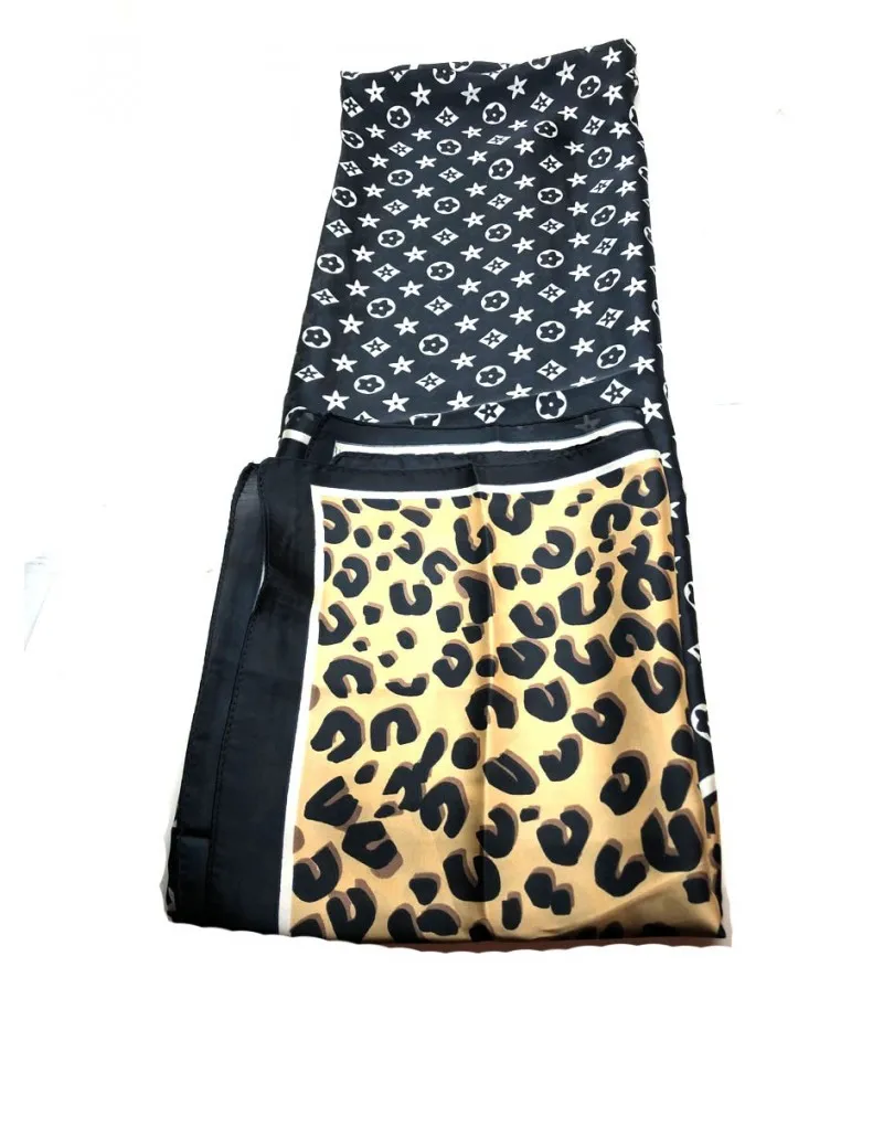 PAÑUELOS Y FULARES NEGROS CON MOTA LEOPARDO VENTA ONLINE Y MADRID