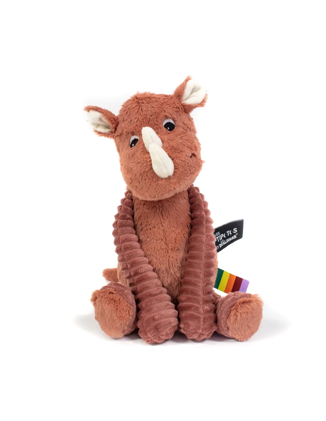 Peluche ptipotos rinoceronte terracota Déglingos