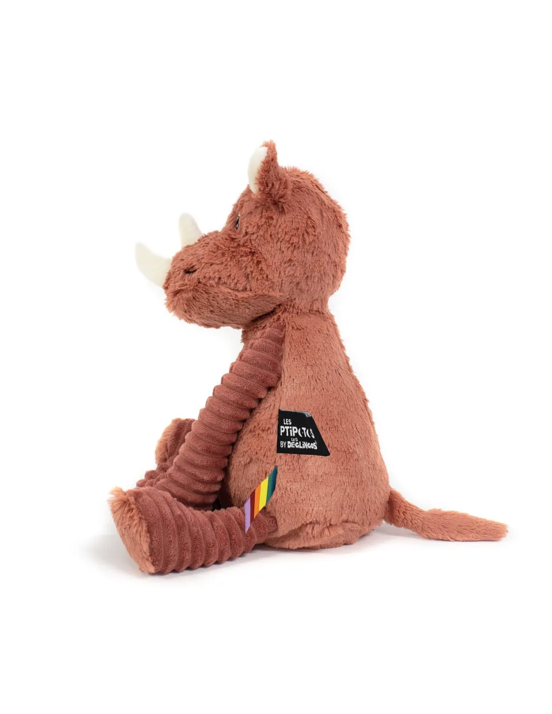 Peluche ptipotos rinoceronte terracota Déglingos