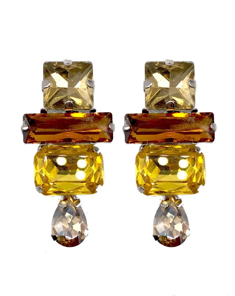 PENDIENTES MARRONES PARA CEREMONIAS DE NOCHE