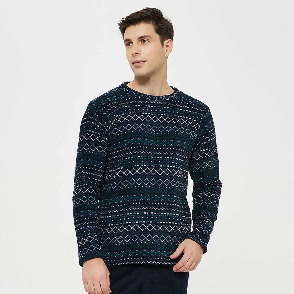 Pijama coral hombre Alejandro azul