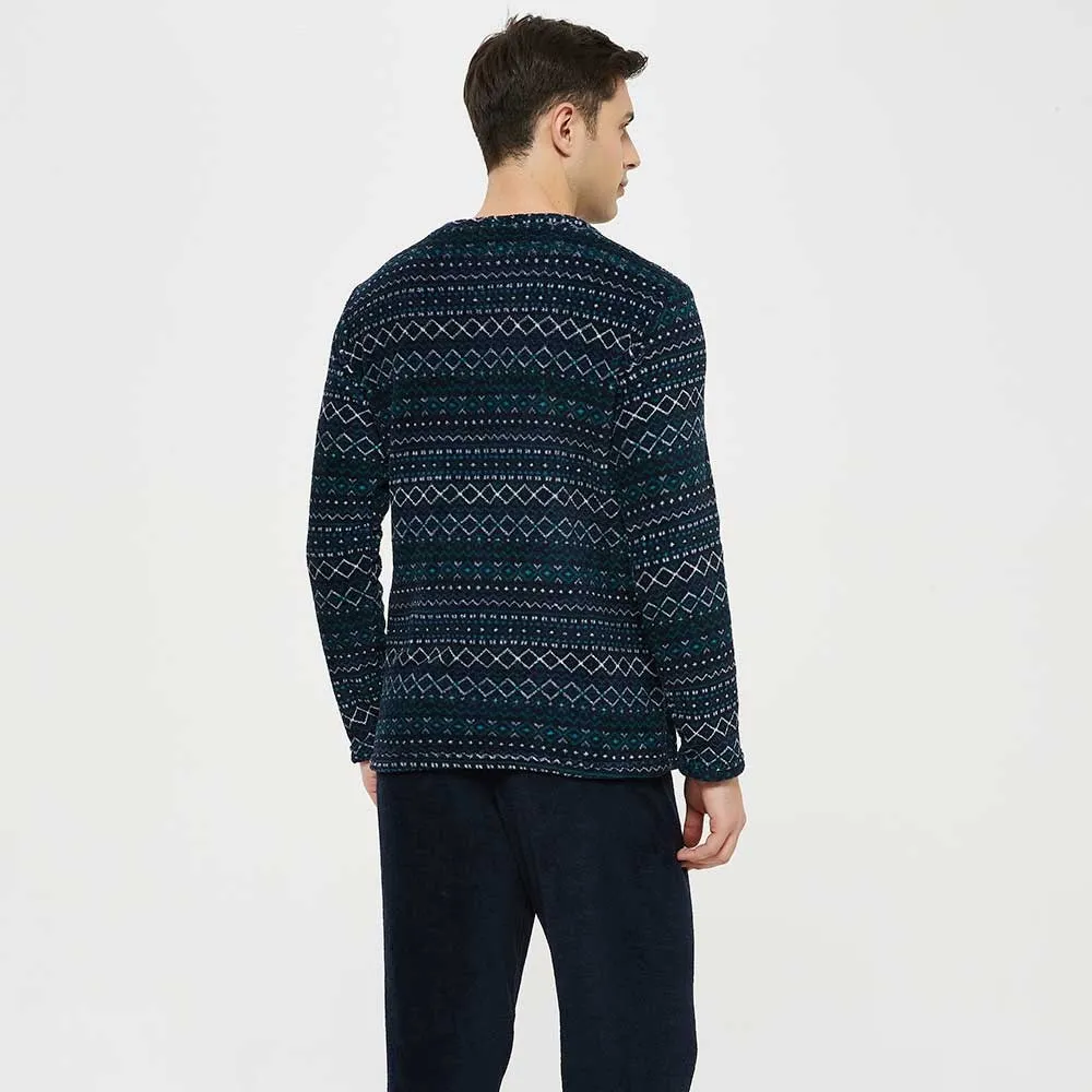 Pijama coral hombre Alejandro azul