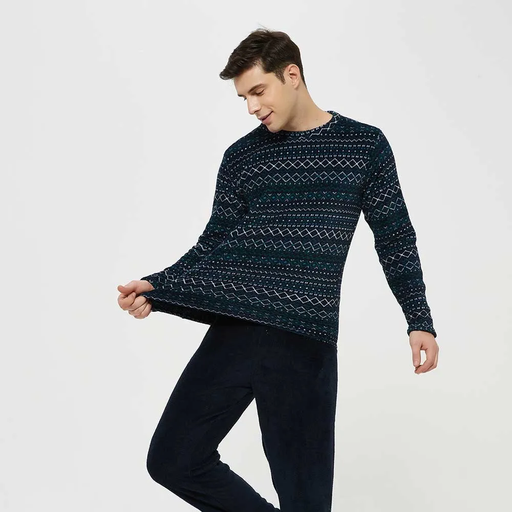 Pijama coral hombre Alejandro azul