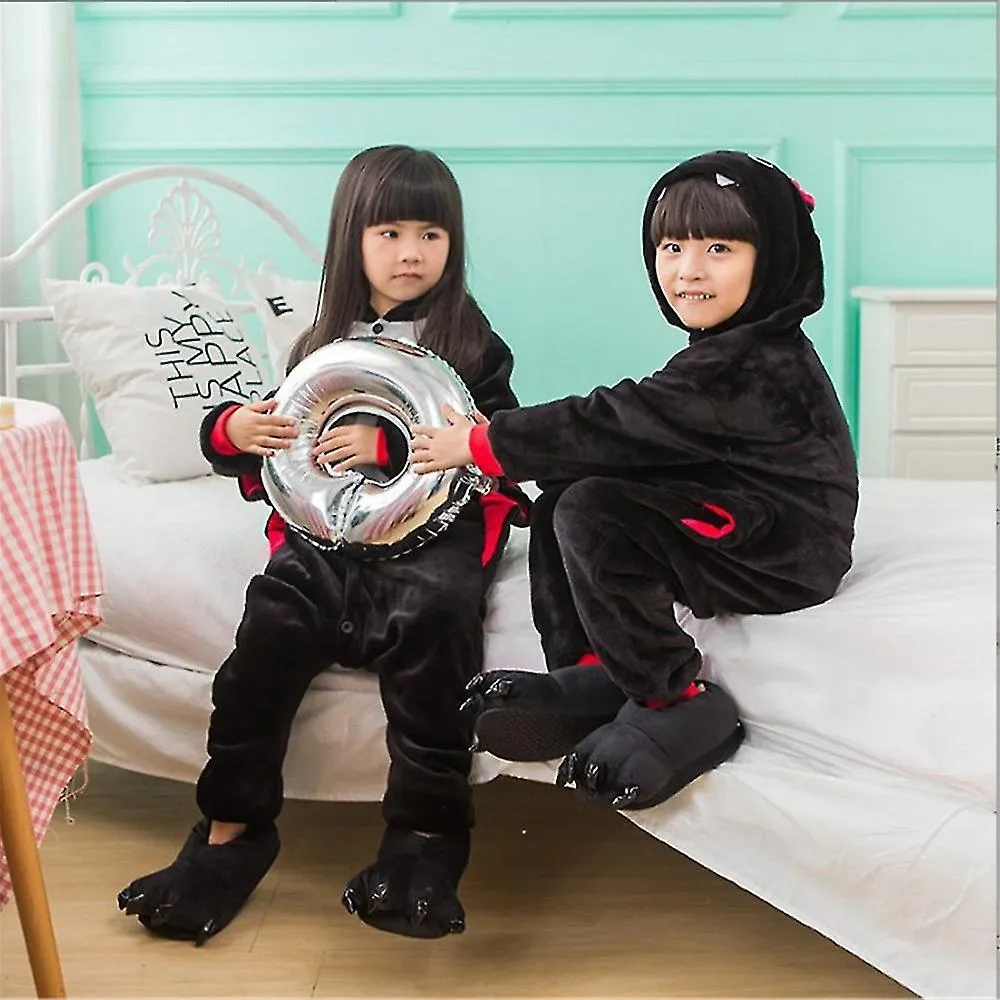 Pijama unisex de franela para niños, disfraz de animales de cosplay de Halloween ropa de dormir de una pieza para el hogar para 
