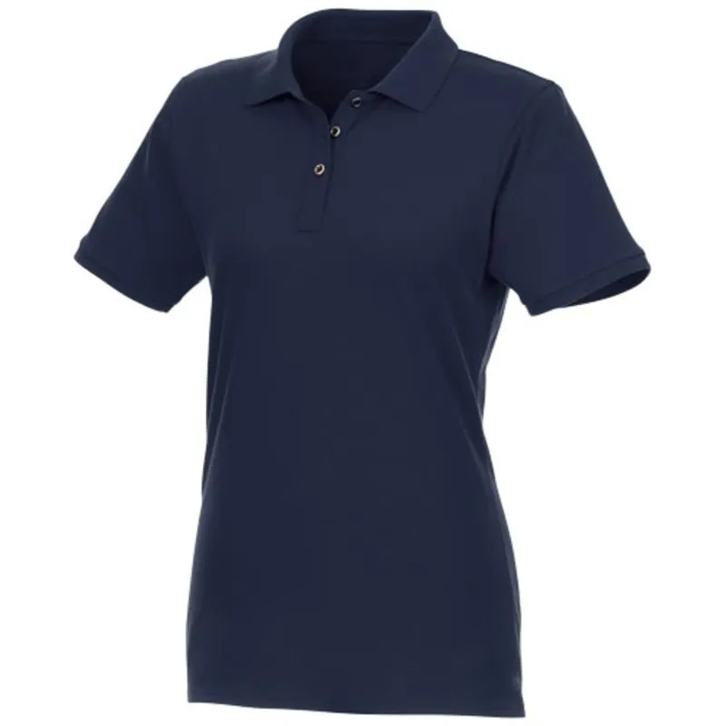 Polo de manga corta de material reciclado orgánico GRS para mujer 'Beryl'