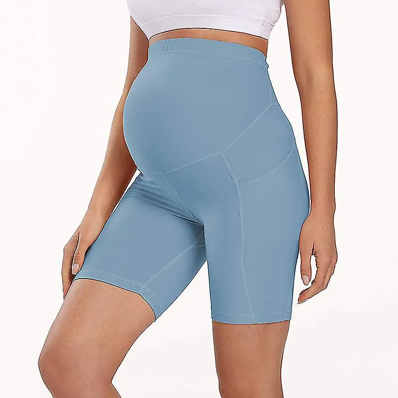 Pregnant Women Yoga Shorts Maternity Pants Leggings Side Pocket