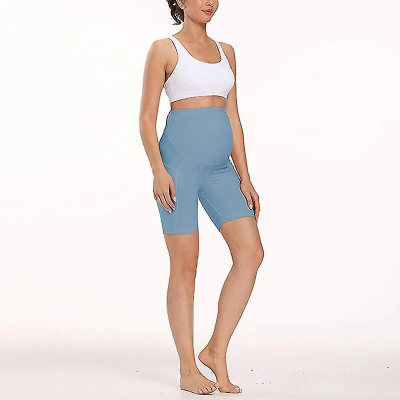 Pregnant Women Yoga Shorts Maternity Pants Leggings Side Pocket