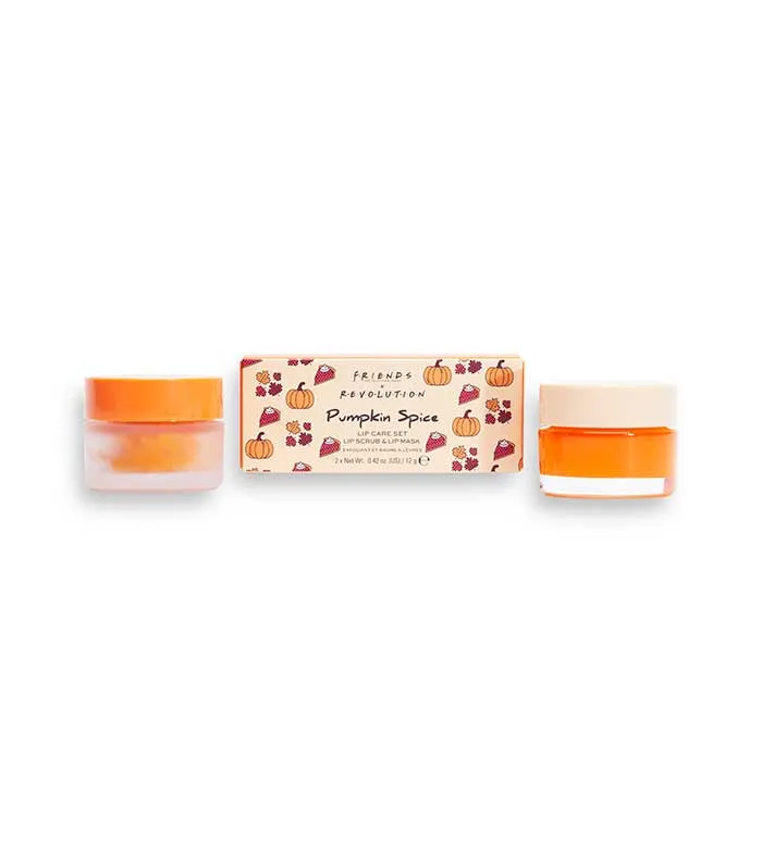 REVOLUTION  *FRIENDS X REVOLUTION*  SET DE CUIDADO DE LABIOS PUMPKIN SPICE
