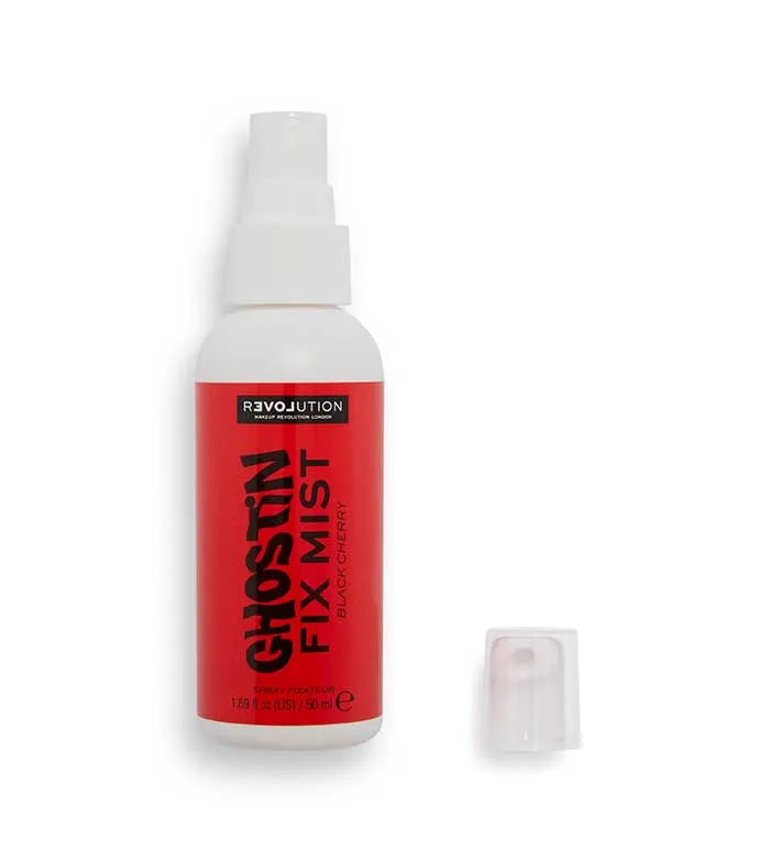 REVOLUTION RELOVE  *GHOSTIN*  SPRAY FIJADOR DE MAQUILLAJE BLACK CHERRY