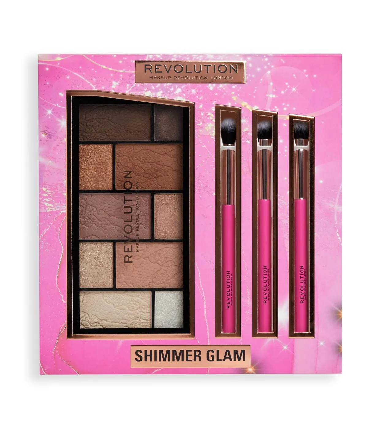 REVOLUTION  SET DE REGALO SHIMMER GLAM EYE