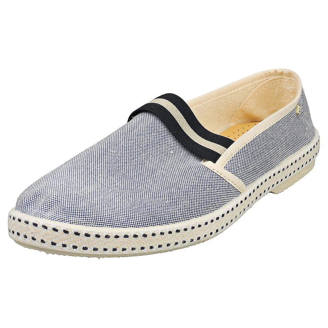 Rivieras College Zapatos de alpargata para hombre en jeans azules