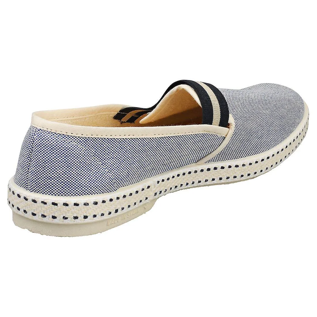 Rivieras College Zapatos de alpargata para hombre en jeans azules