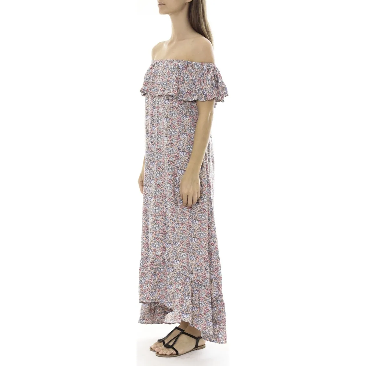 Robe Longue Care  of you Fleuri Rose F50035