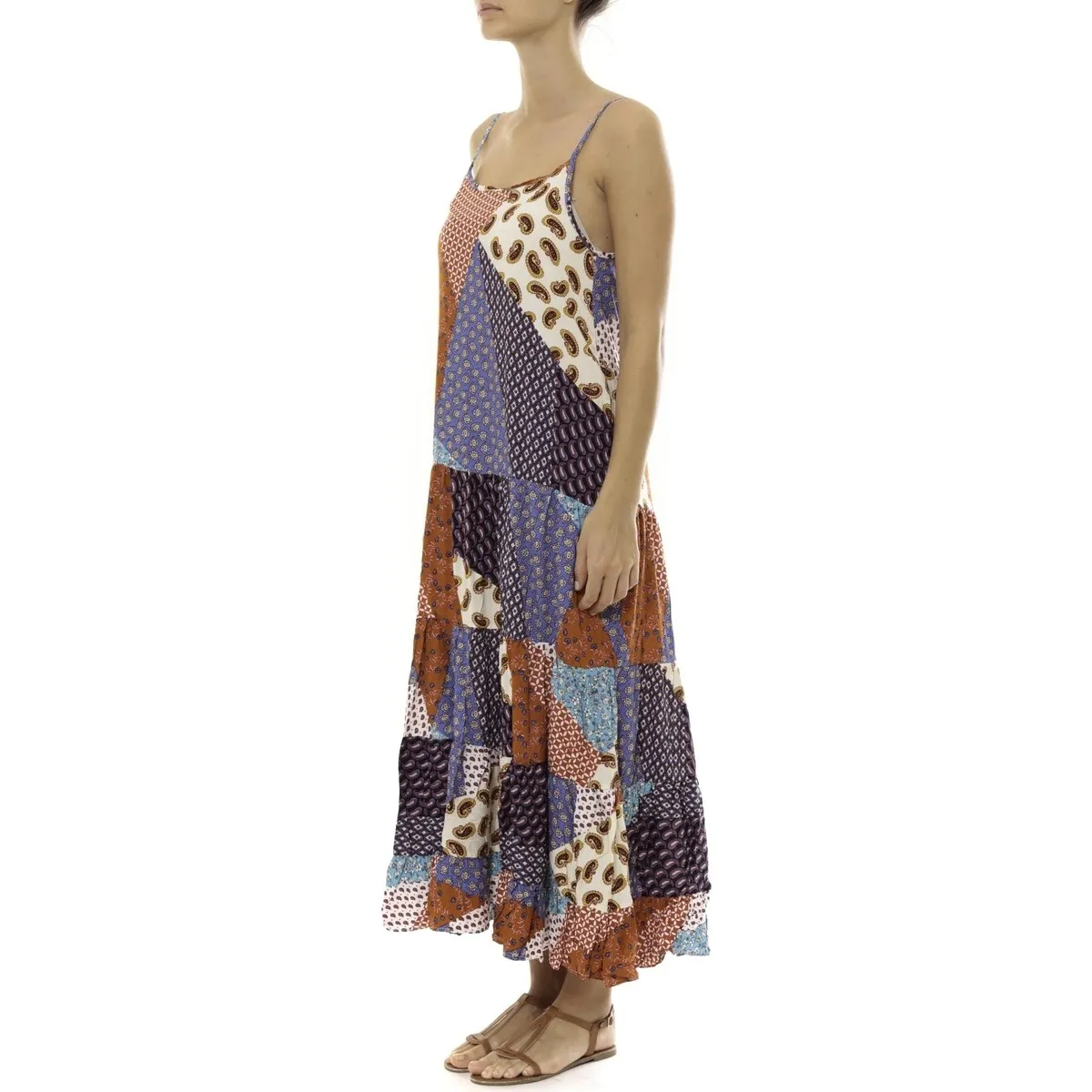 Robe Longue patchwork  Care of you Mutilcolor 1