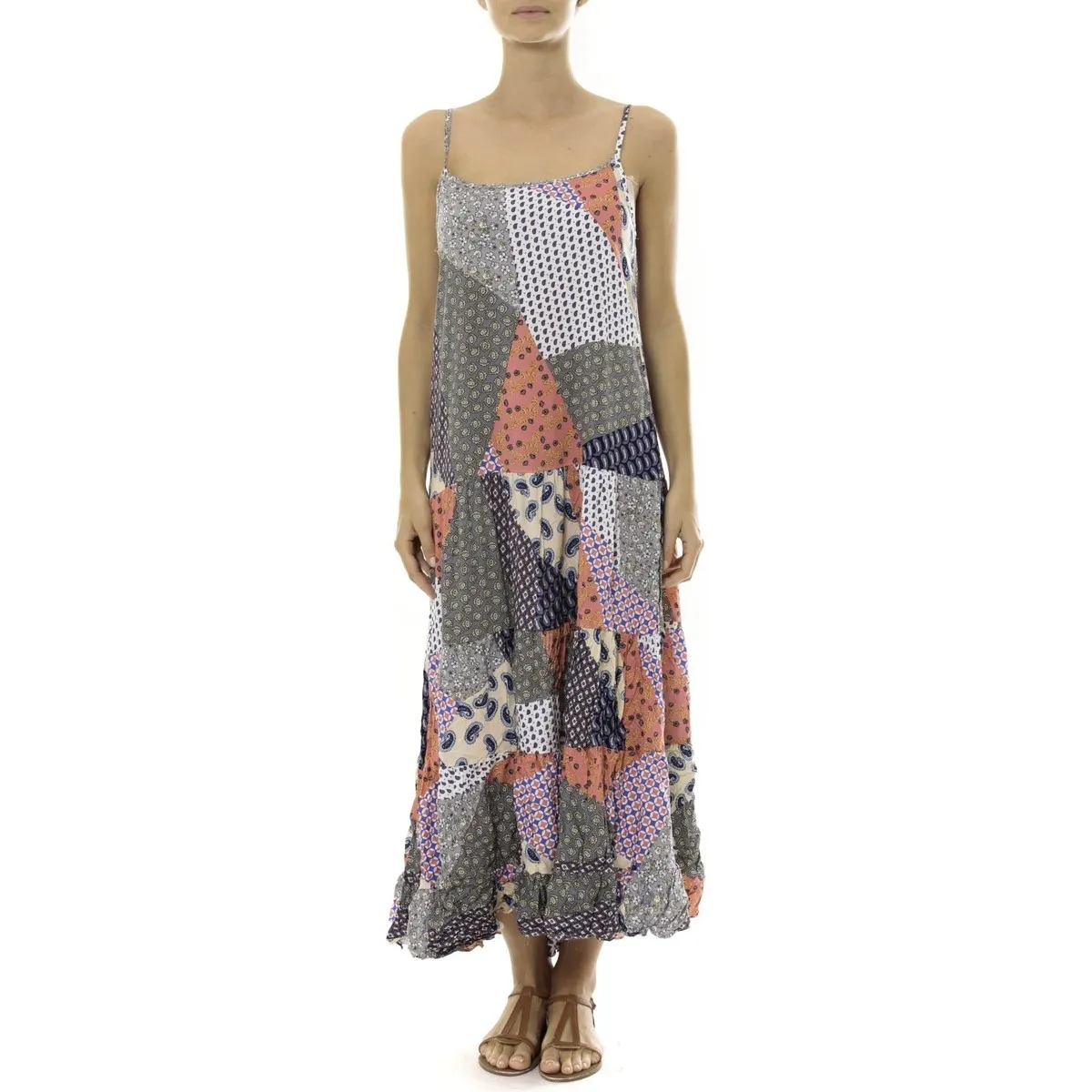 Robe Longue patchwork  Care of you Mutilcolor 2