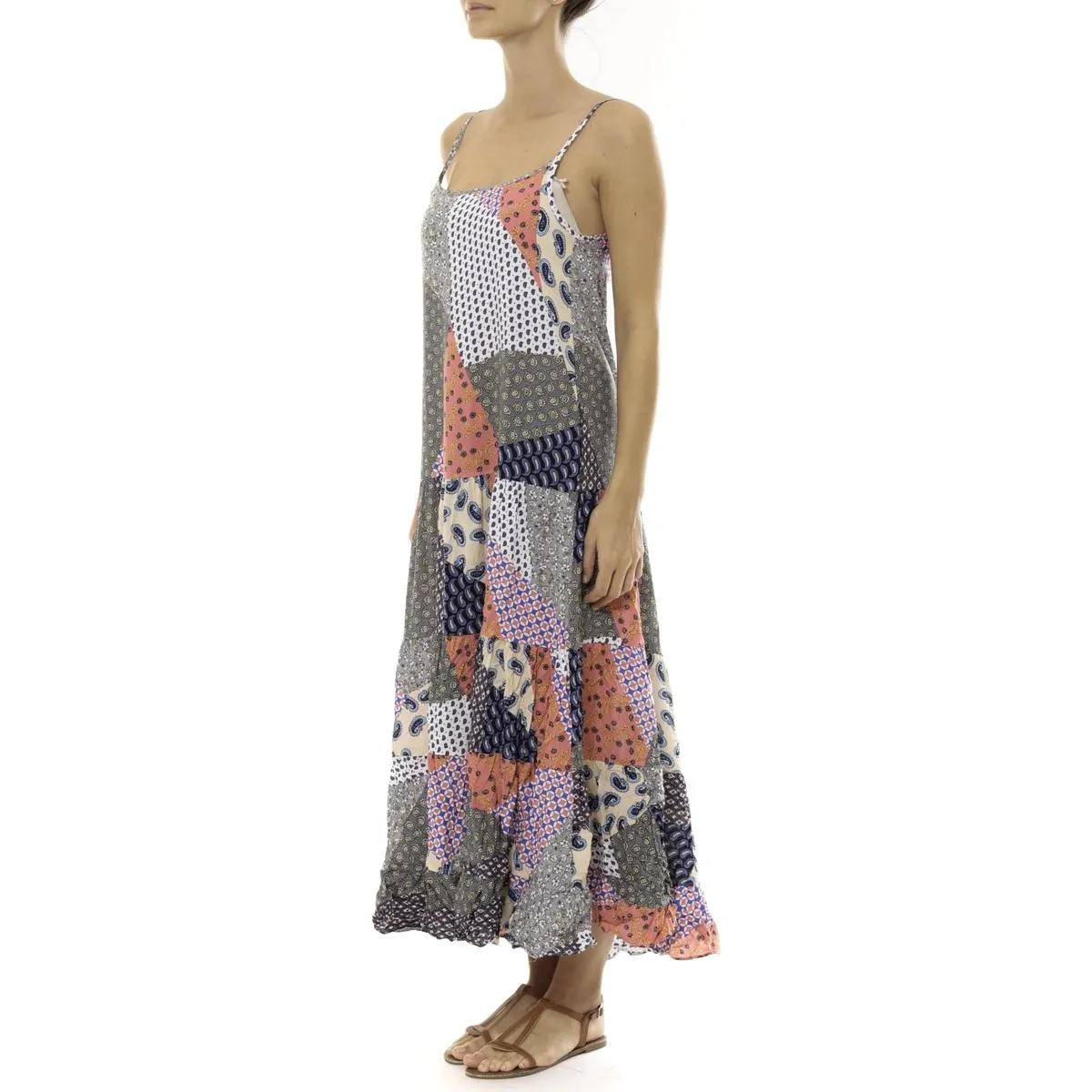 Robe Longue patchwork  Care of you Mutilcolor 2