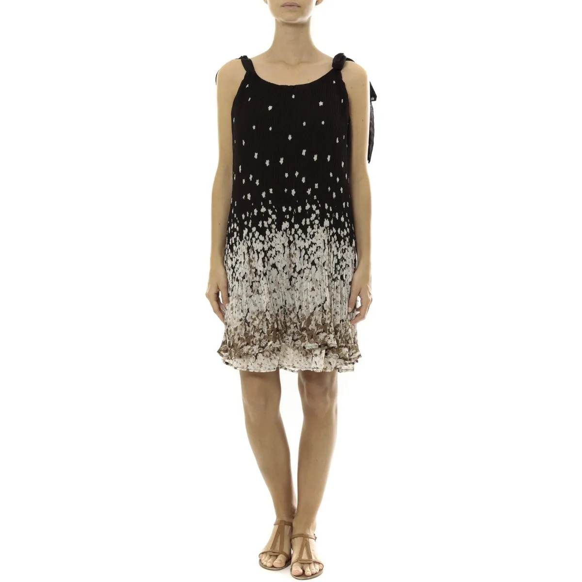 Robe Noir Care of you Imprimée Fleurs F50113