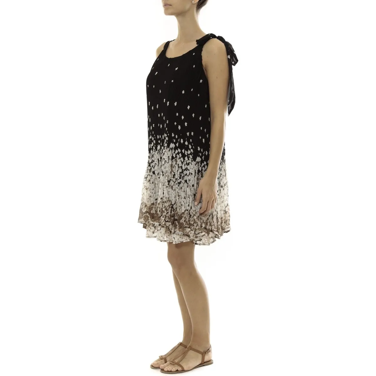 Robe Noir Care of you Imprimée Fleurs F50113