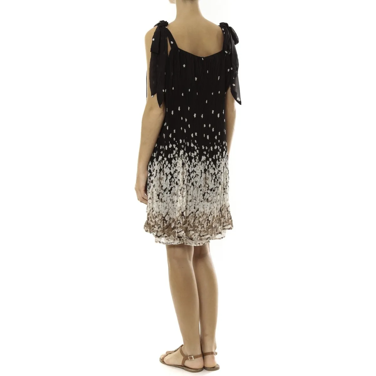 Robe Noir Care of you Imprimée Fleurs F50113