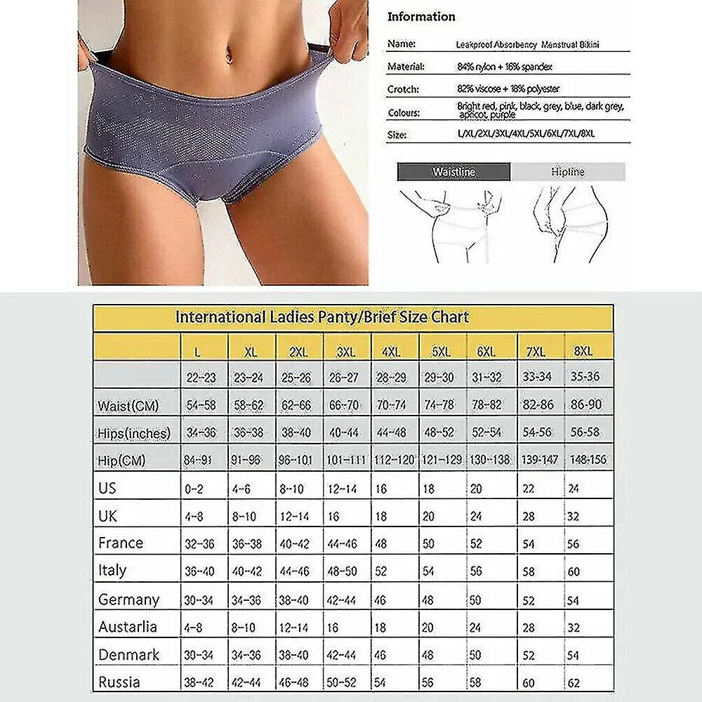 ROPA INTERIOR A PRUEBA DE FUGAS PARA LA INCONTINENCIA DE LAS MUJERES, PANTALONES PROTECTORES A PRUEBA DE FUGASYZY