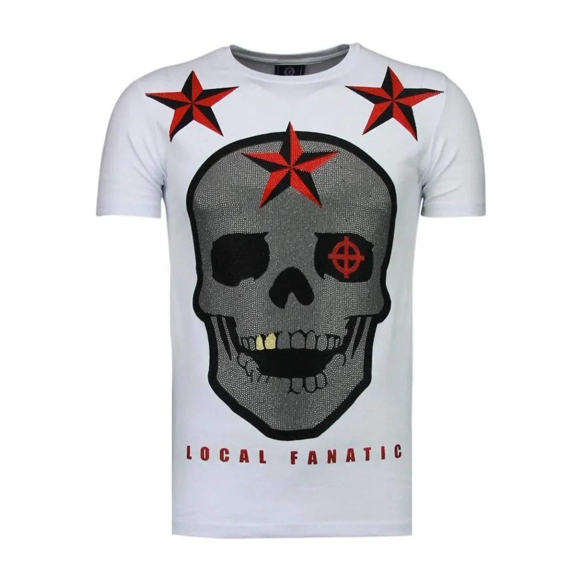 Rough Player Skull Rhinestone