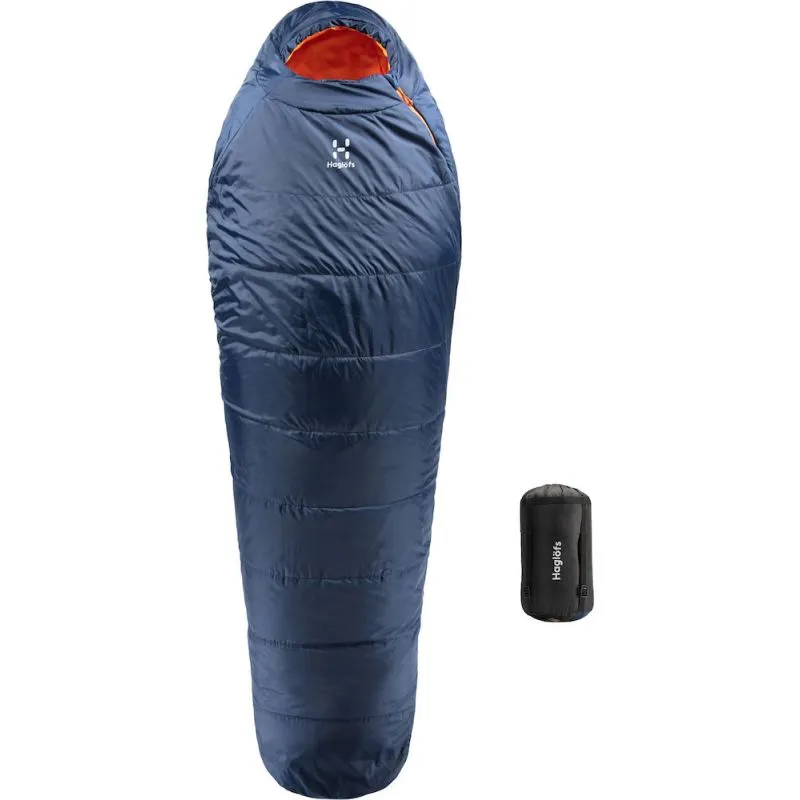 Saco de Dormir HAGLÖFS Tarius +1 (Azul Medianoche/Mandarina)
