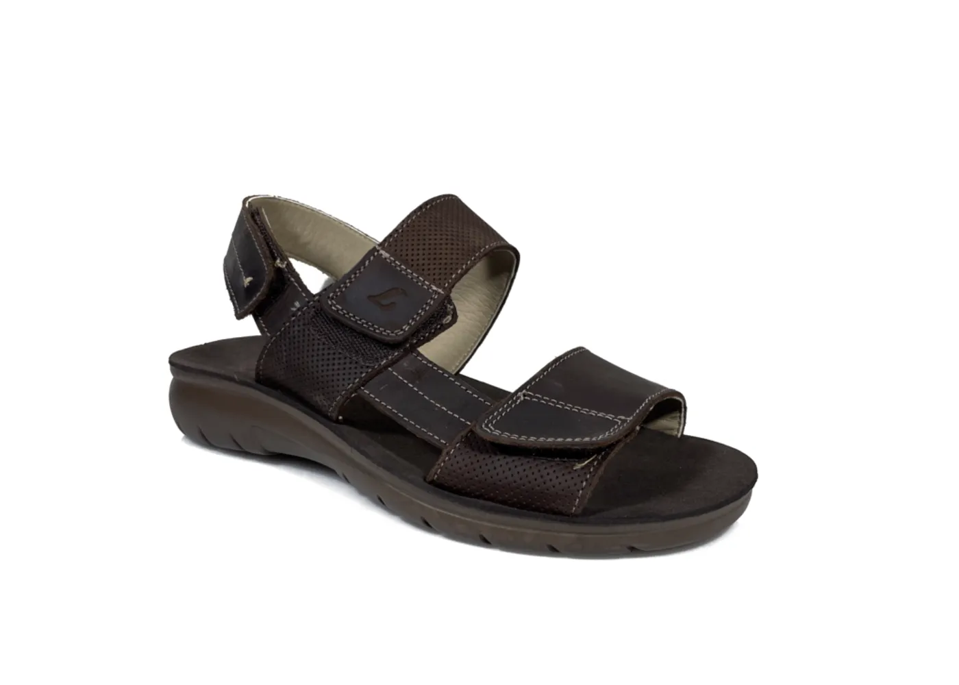 Sandalia hombre cafe con velcro (Luisetti)