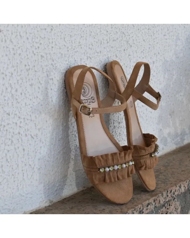 Sandalia plana Perlas 8577