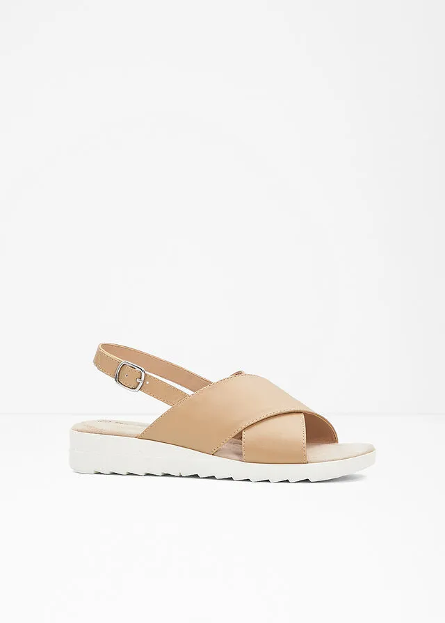 Sandalias de plataforma Café con leche