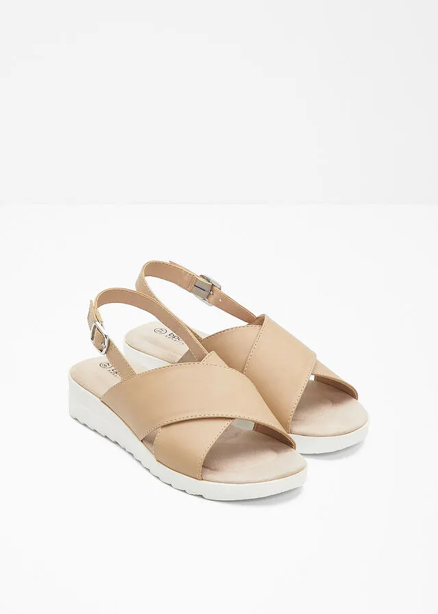 Sandalias de plataforma Café con leche