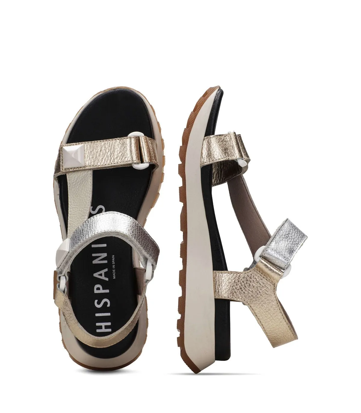 SANDALIAS PLANAS CON VELCRO BEIGE HISPANITAS SCARLET MAUI CHV243311