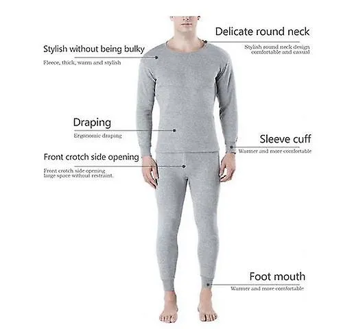 Set de ropa interior térmica para hombres Termo de invierno Ropa interior larga Johns Tops Winter Men Thick Fleece Thermal Cloth