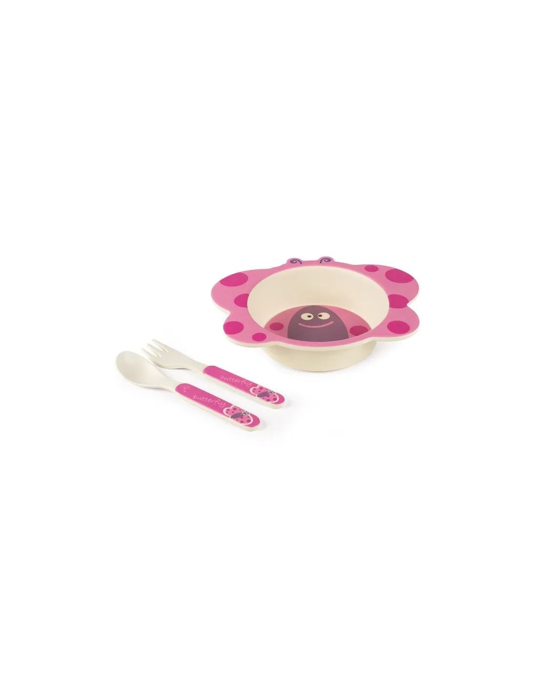 Set de Vajilla fibra de Bambú Mariposa